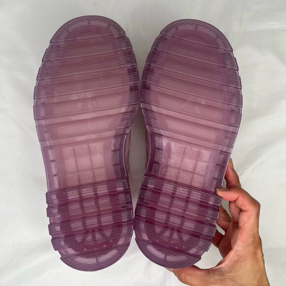 Melissa Pink Lace Up Vegan Shoes Size 9 NWOB Made in Brazil Waterproof, unique - Picture 8 of 10